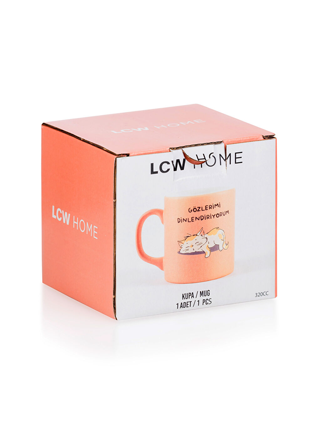 LCW HOME Somon Kedi Baskılı Seramik Kupa 320 Ml - 3