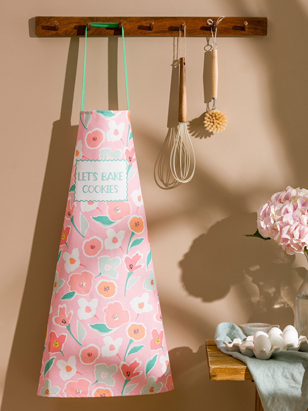 Floral Printed Cotton Kitchen Apron -S4KA15Z8-F9C