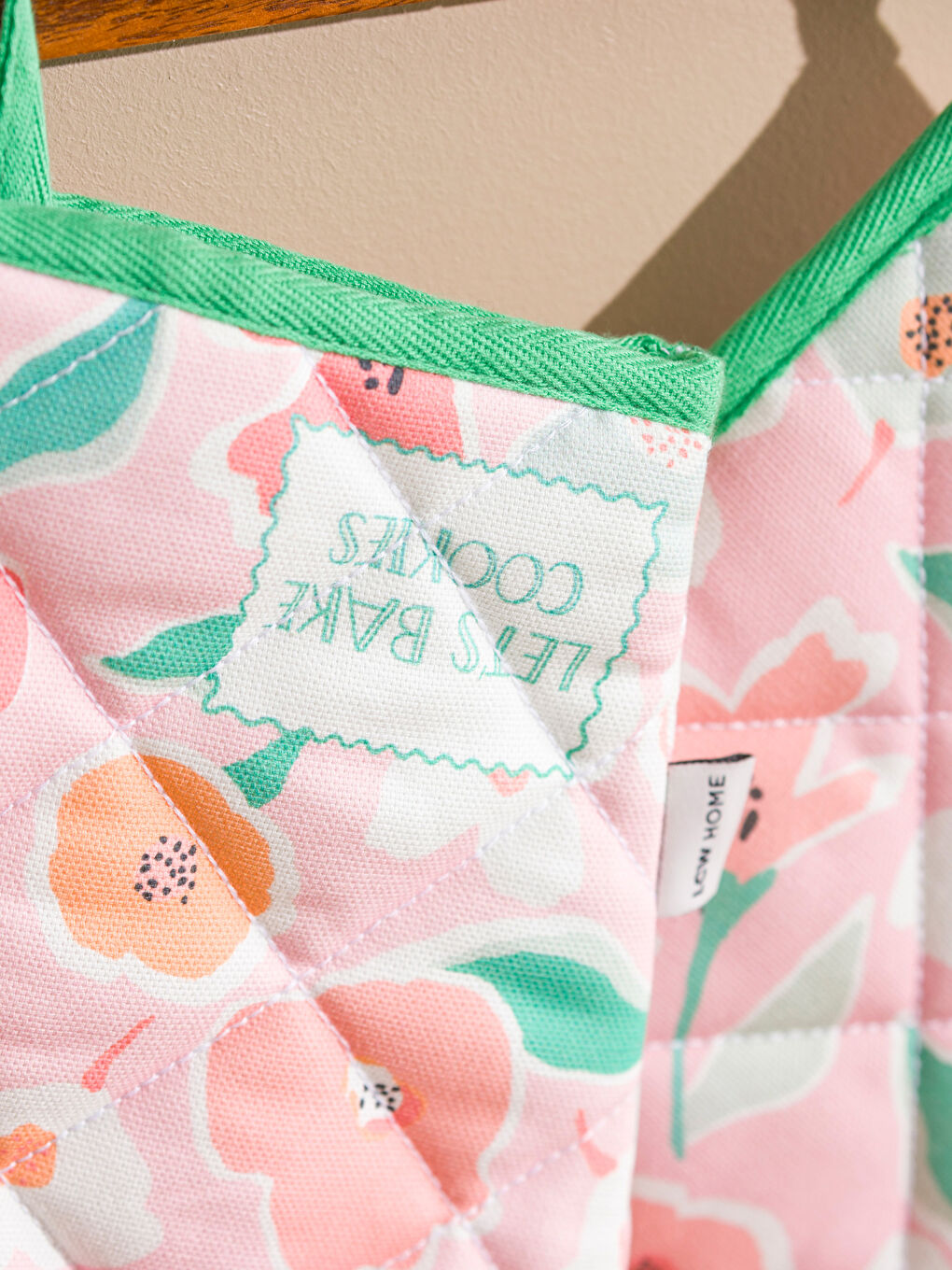Cotton Floral Printed Oven Mitten Set 2 Pack-2