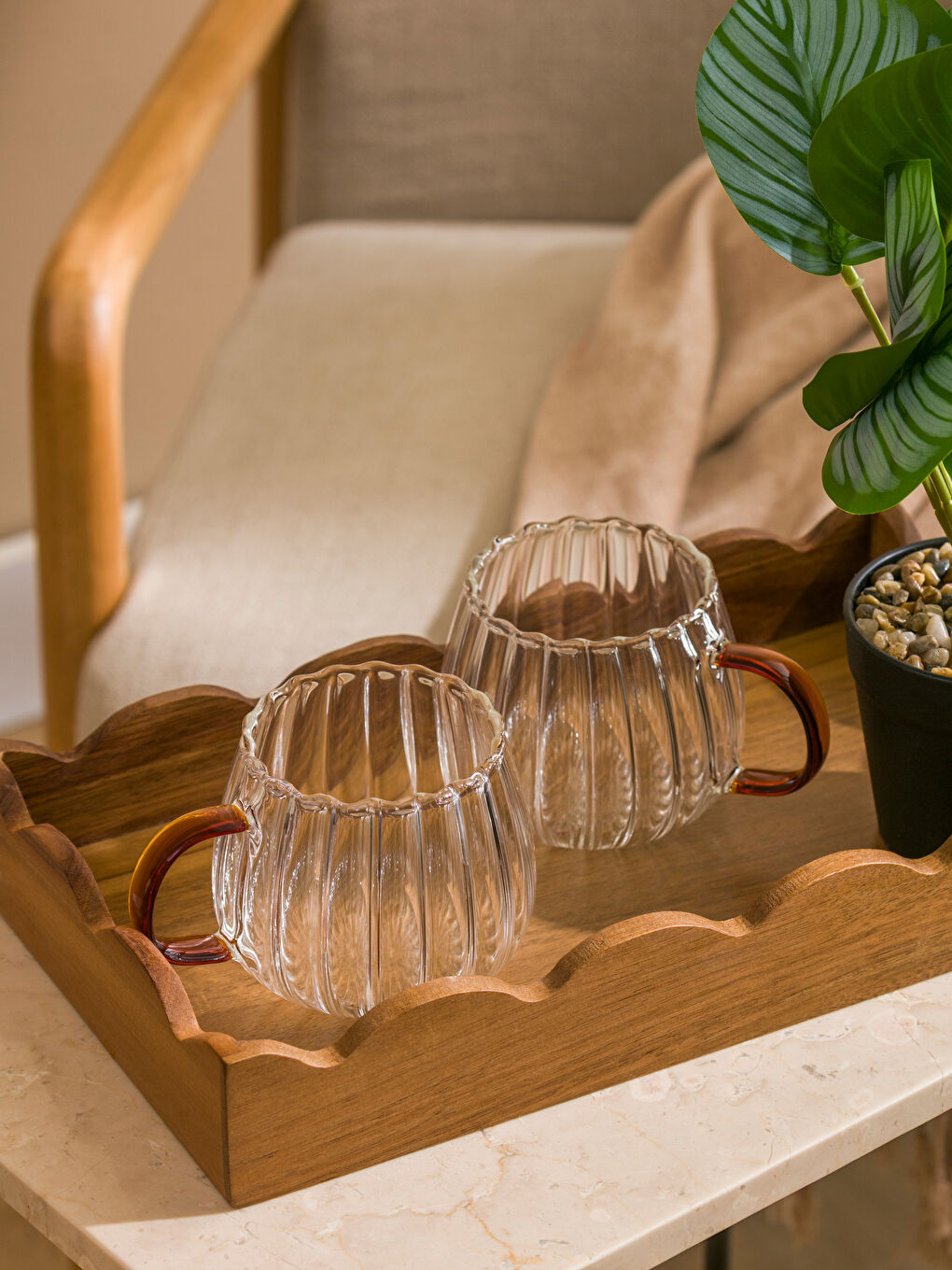 Renksiz Cam Kupa Seti 2'li 200 ml-1