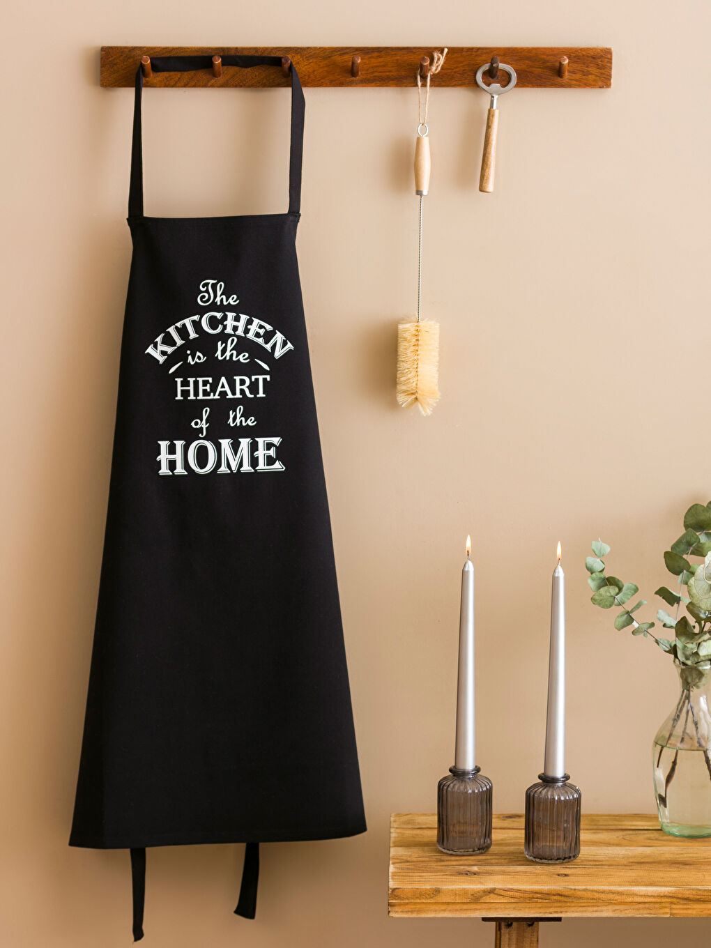 Siyah Baskılı Mutfak Önlüğü
