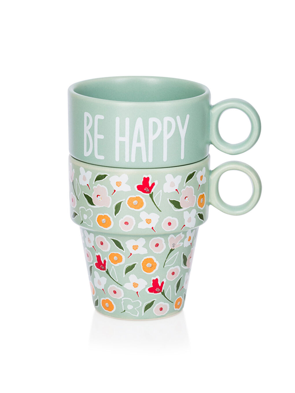 LCW HOME Blumiges Muster Keramikbecher-Set 2er-Pack -S4L293Z8-YJD