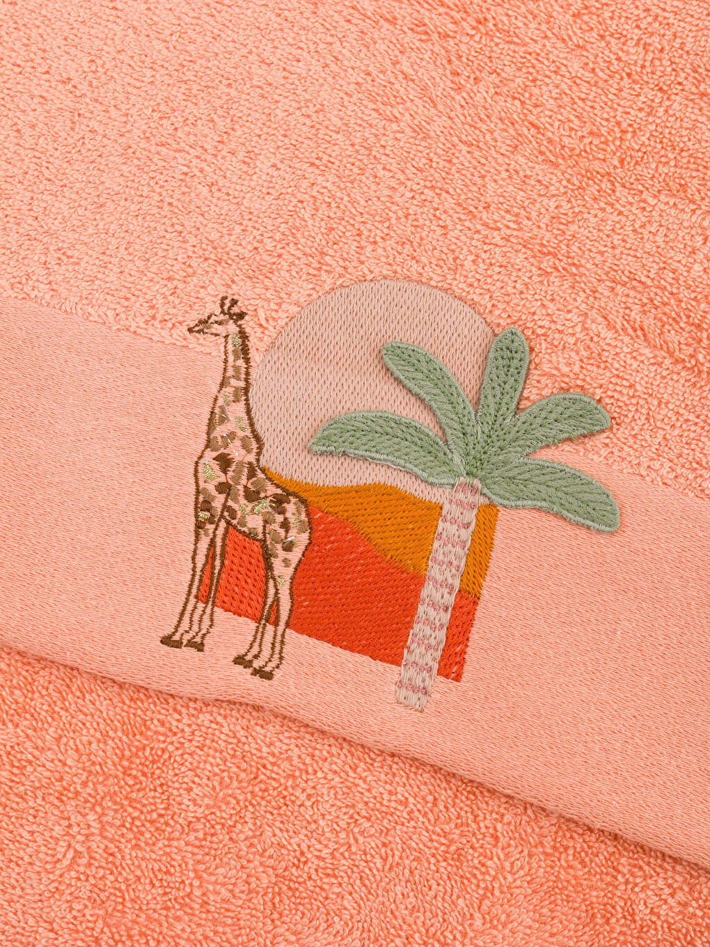 Mercan Ağaç Nakışlı Yüz Havlusu 50x80 cm-3