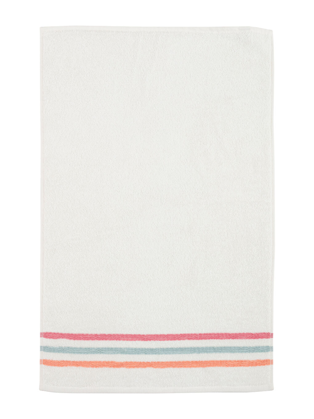 Ekru Çizgi Desenli Yüz Havlusu 50x80 cm-4