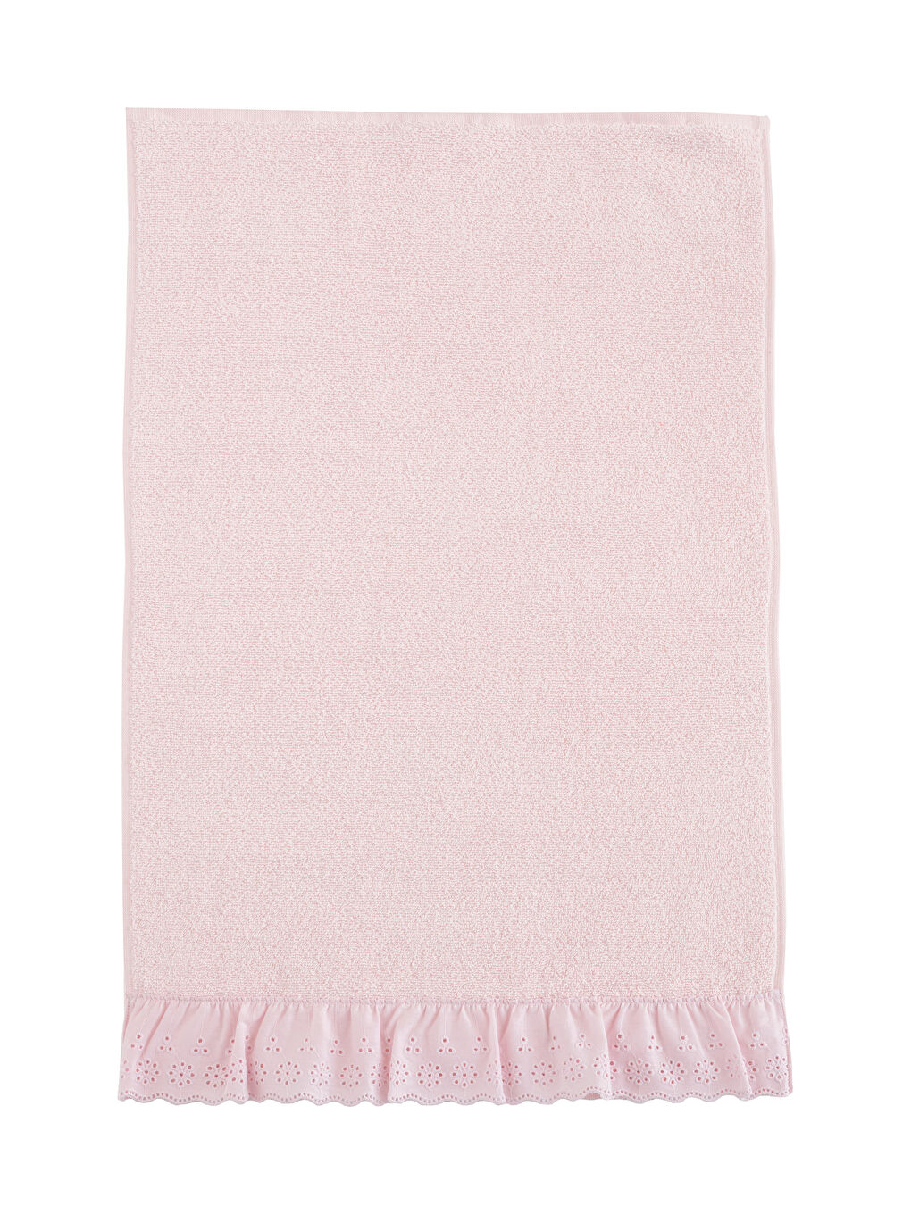 Pembe Fırfır Detaylı Yüz Havlusu 50x80 cm-5
