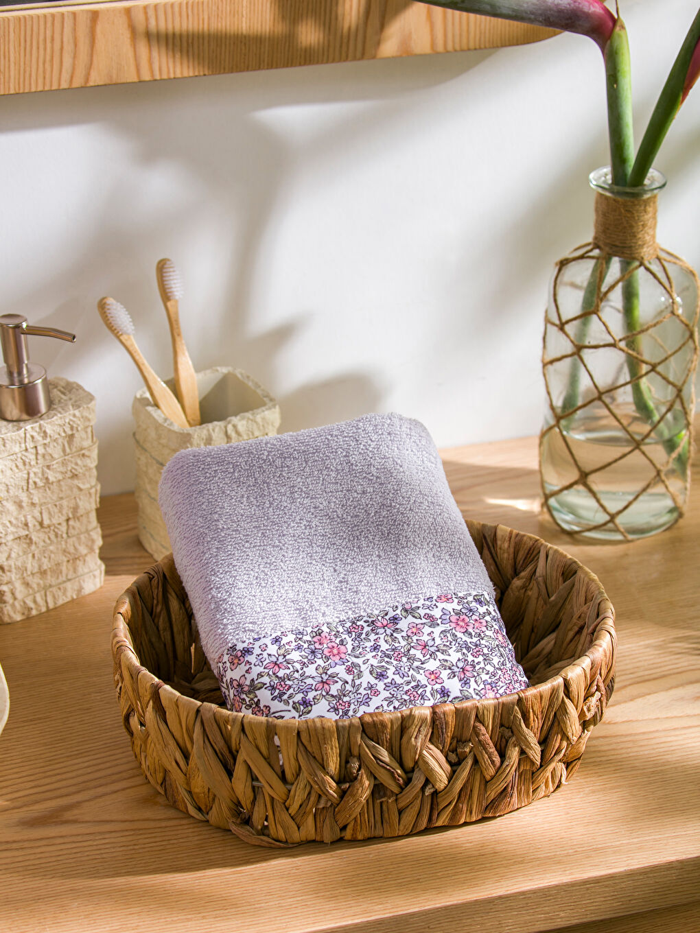 Floral Printed Hand Towel 50x80 cm-1