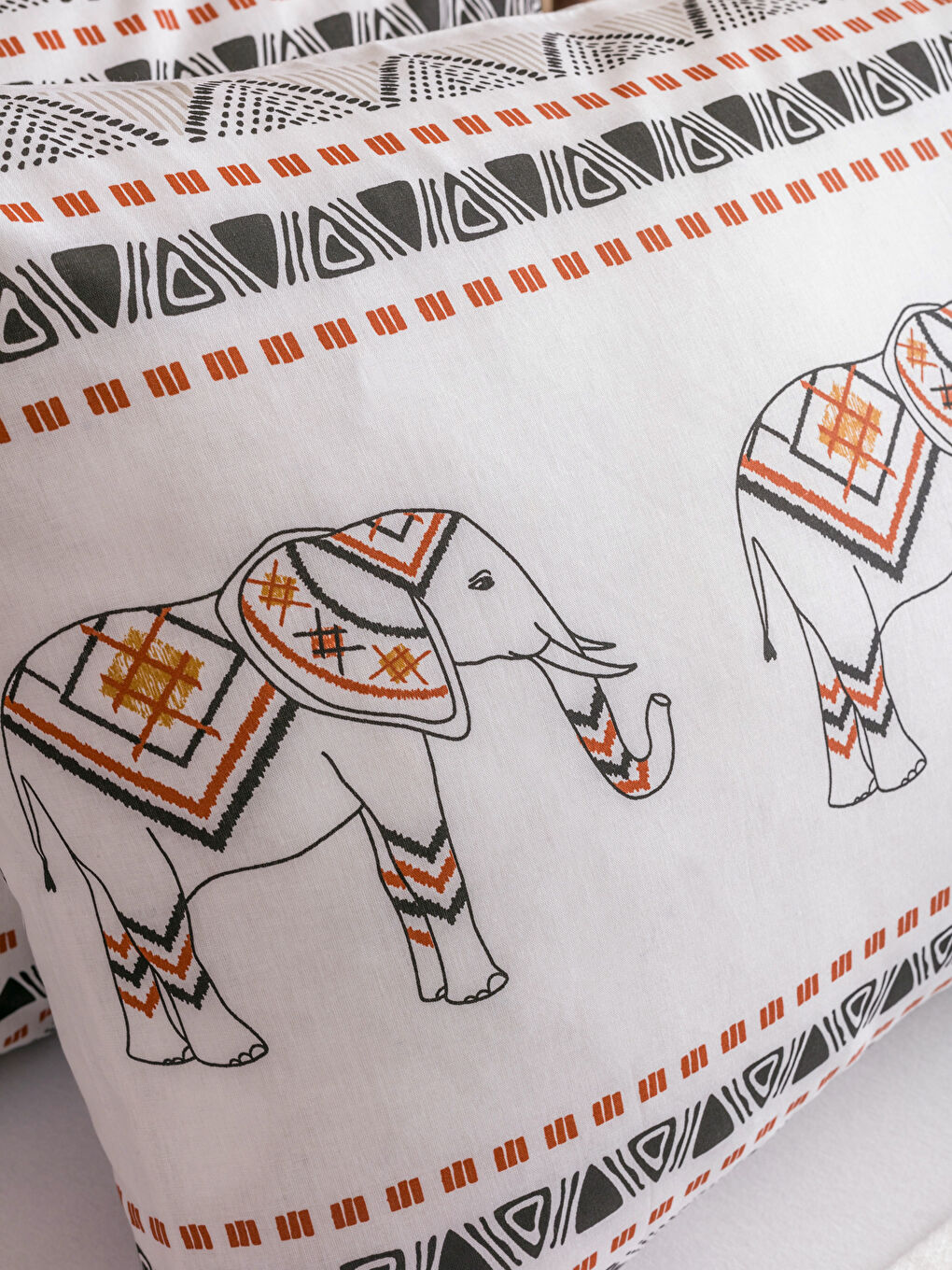 Karışık Fil Baskılı Çift Kişilik Pike Seti-3