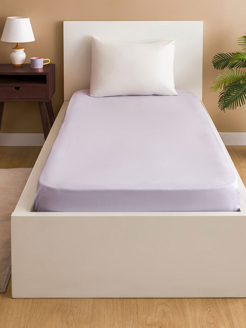 Plain Cotton Single Elastic Bed Sheet 100x200x30 Cm -S4LB40Z8-G8T