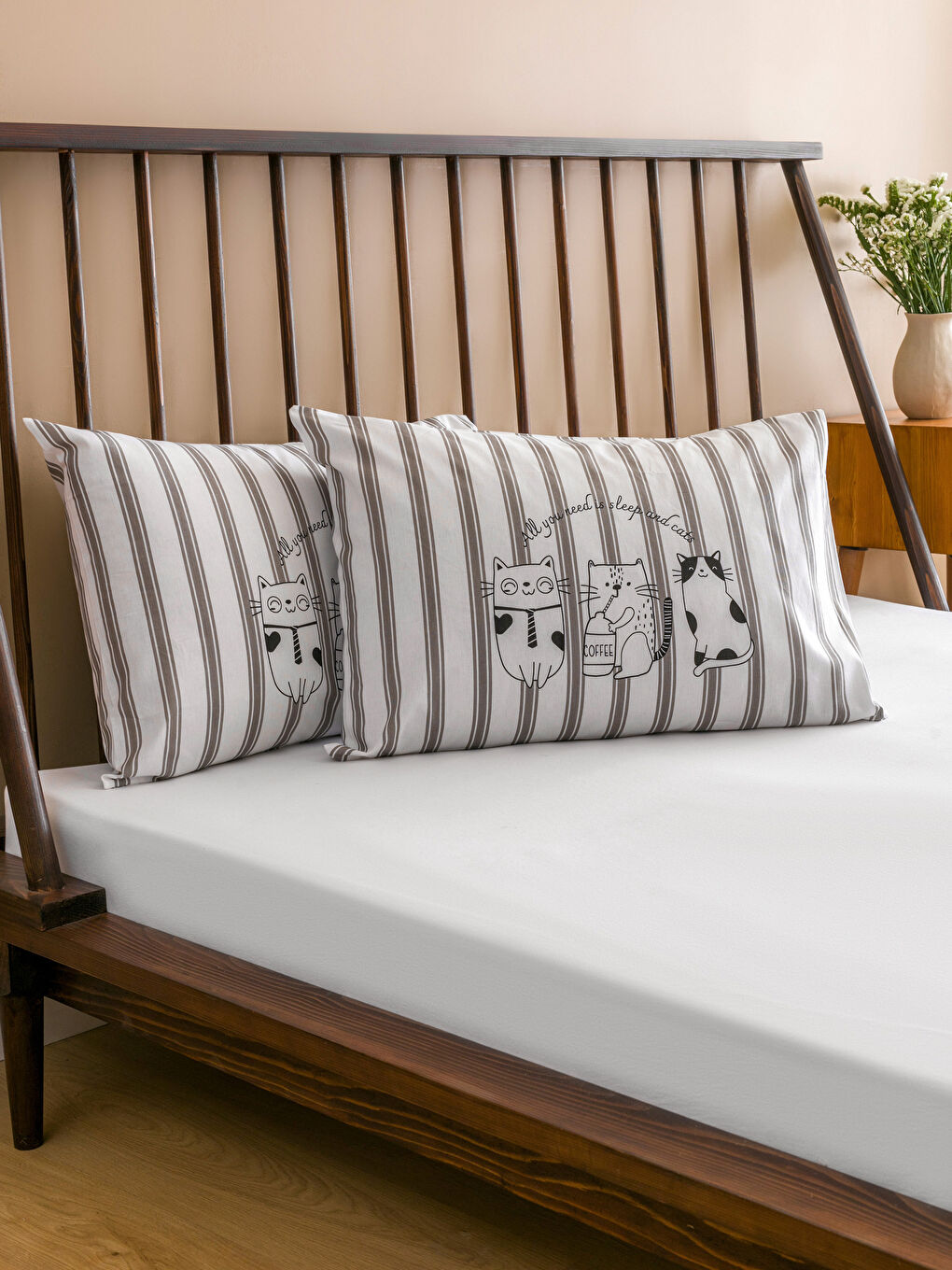 Cat Printed Pillow Case 2 Pack 50x70 Cm -S4LB75Z8-LQJ