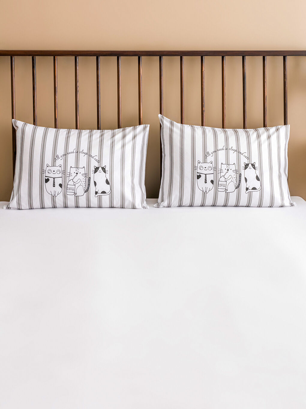 Cat Printed Pillow Case 2 Pack 50x70 Cm -S4LB75Z8-LQJ