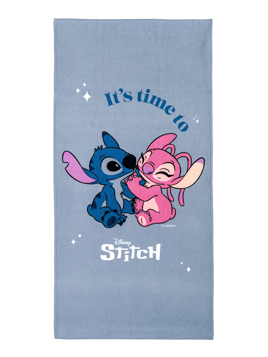 LCW HOME Açık Mavi Lilo ve Stitch Baskılı Kadın Plaj Havlusu 70x140 Cm - 3