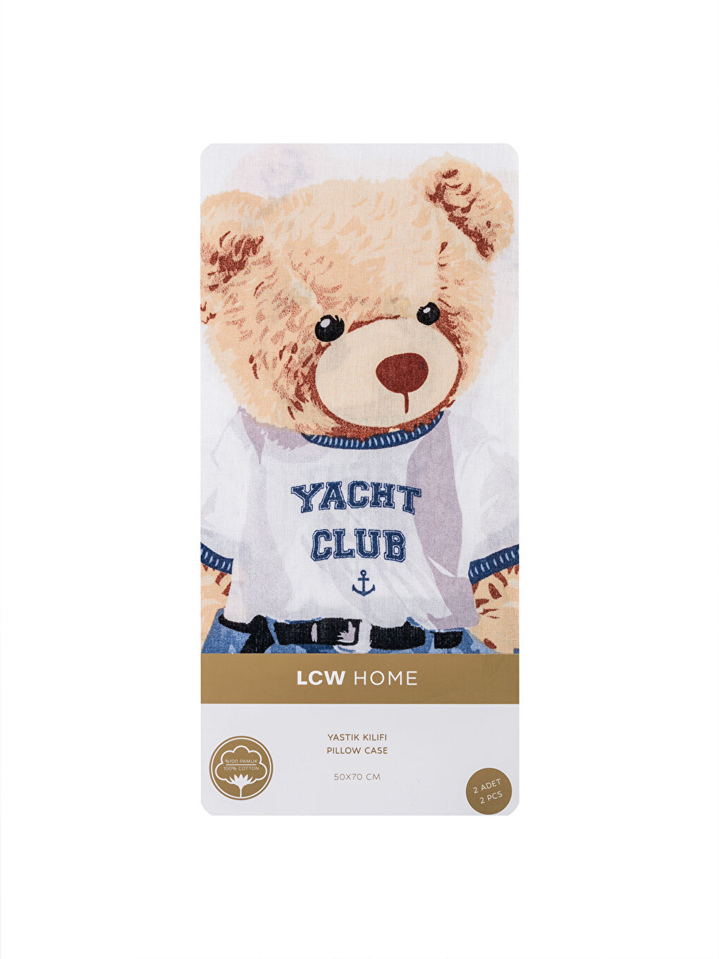 LCW HOME Karışık Baskılı Ayıcık Teddy Baskılı Yastık Kılıfı 2'li 50x70 Cm - 3