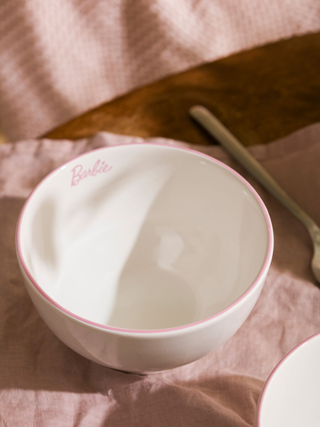 Pembe Barbie Baskılı Seramik Kase 2'li 15 cm-2