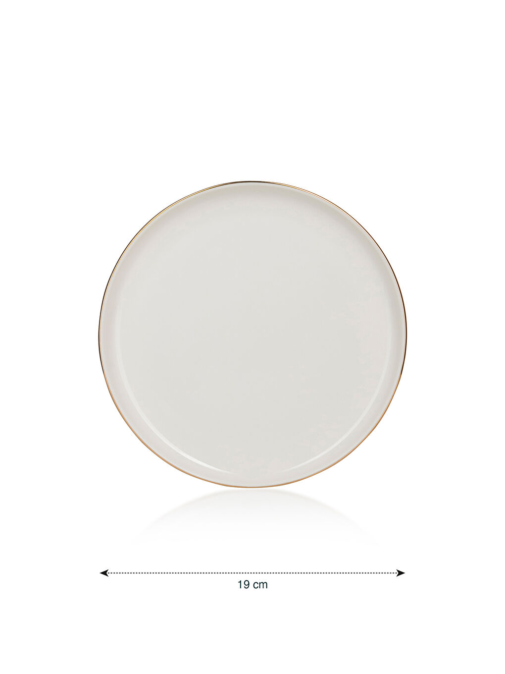 Ekru Porselen Çukur Tabak 19 cm-3