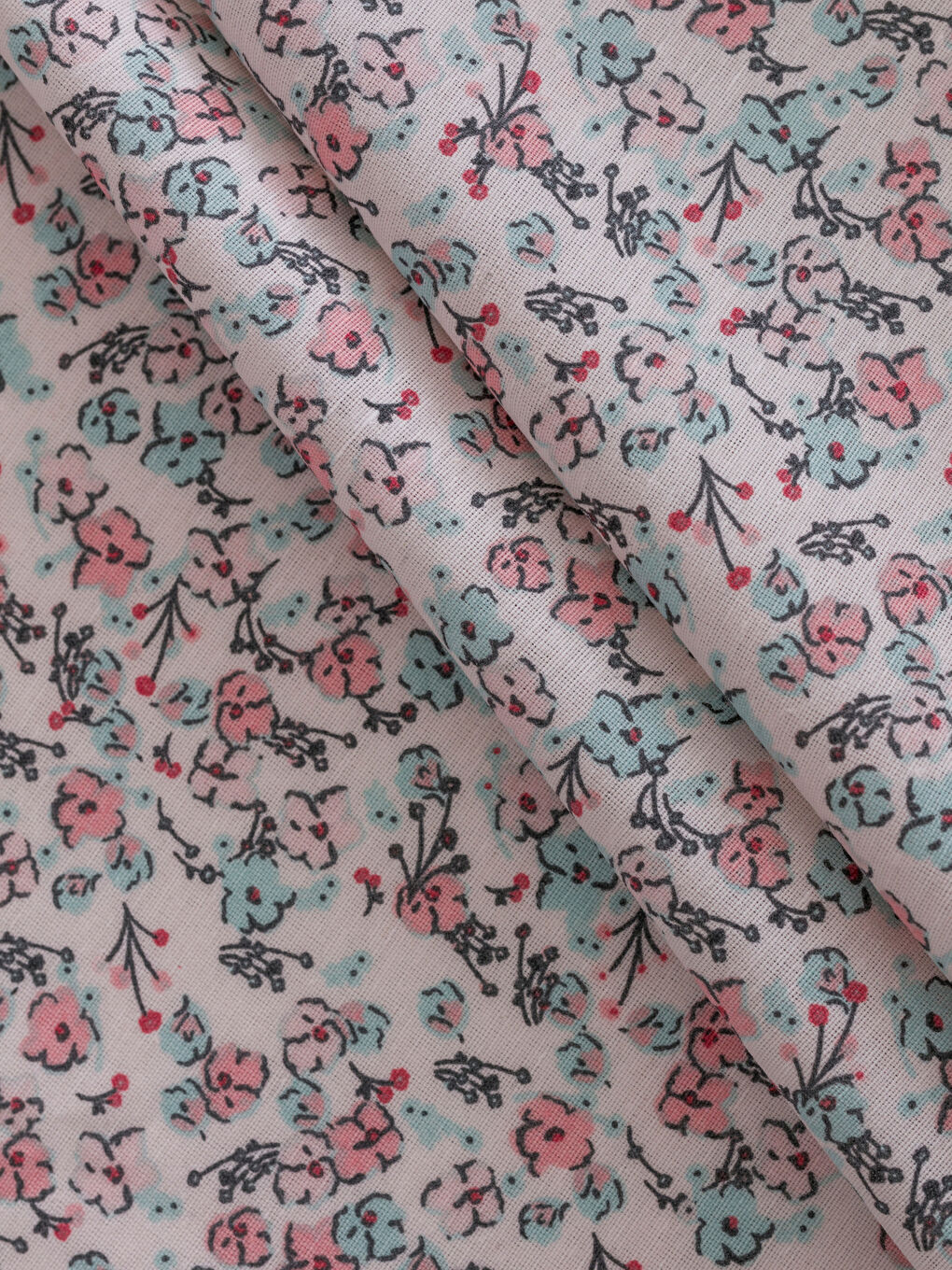 Floral Printed Single Fitted Sheet -S4MI20Z8-F9C