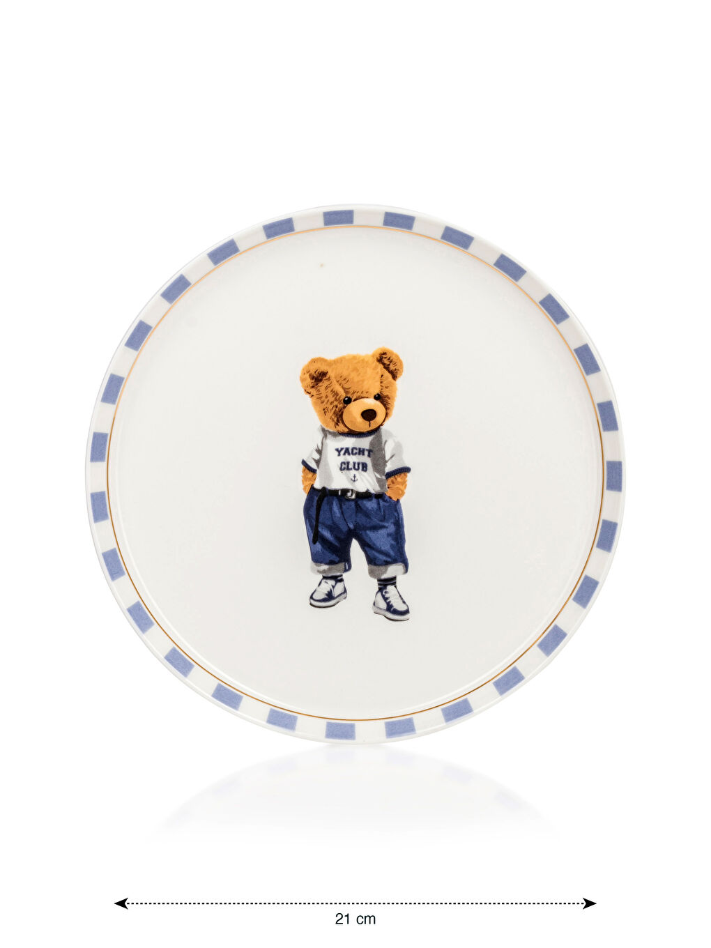 LCW HOME Karışık Baskılı Ayı Teddy Baskılı Porselen Pasta Tabağı 21 Cm - 3