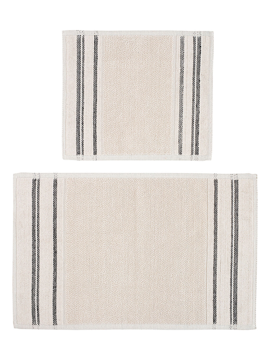 LCW HOME Ekru Desenli Banyo Paspası 2'li - 5