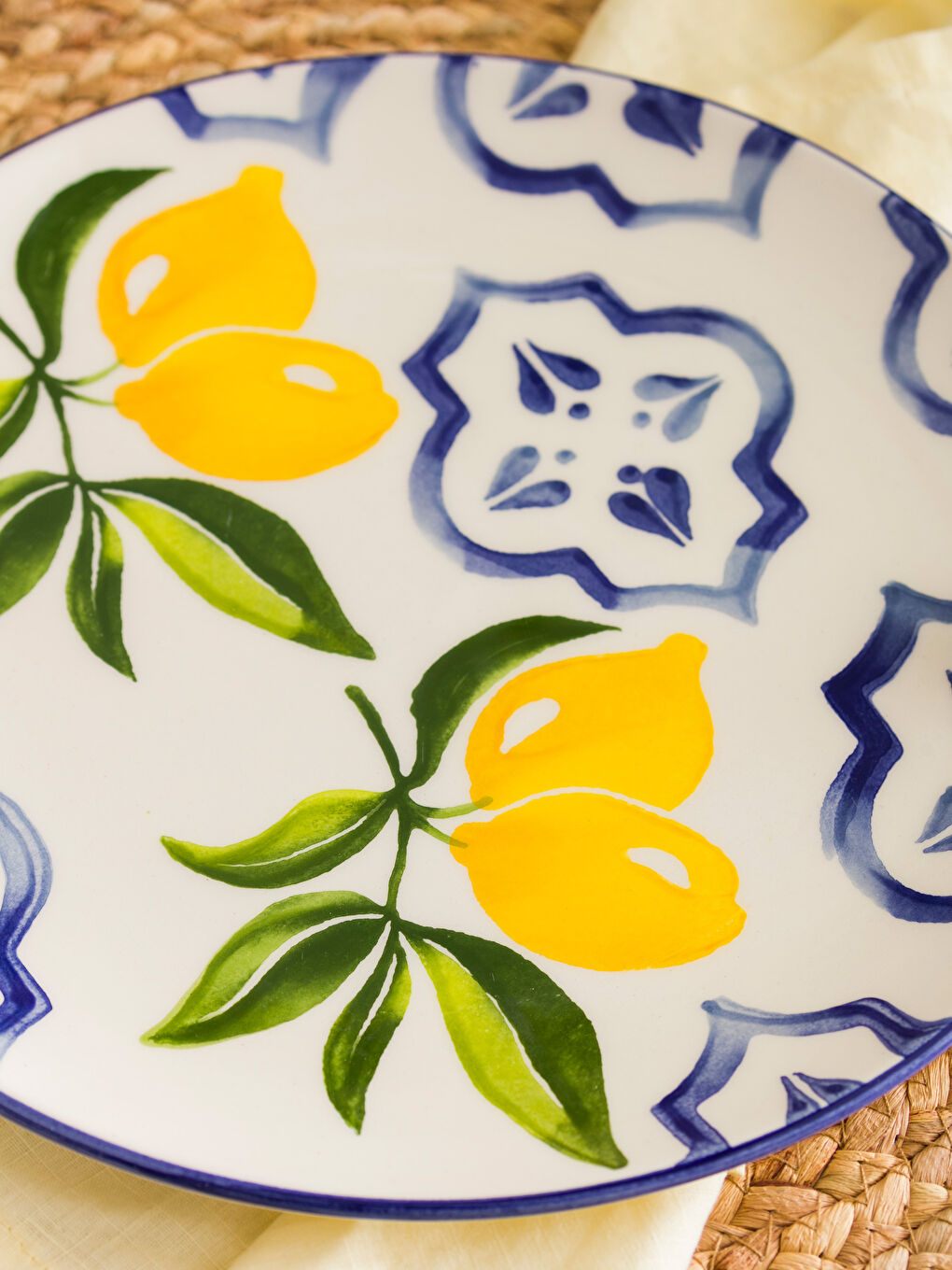 Karışık Çiçek Baskılı Servis Tabağı 26 cm-2