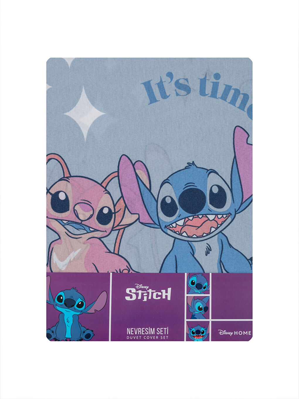 LCW HOME Açık Mavi Lilo ve Stitch Baskılı Çocuk Nevresim Seti - 6