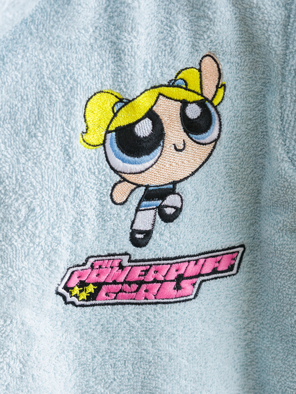 LCW HOME Açık Mavi Powerpuff Girls Nakışlı  Kız Çocuk Bornoz - 2