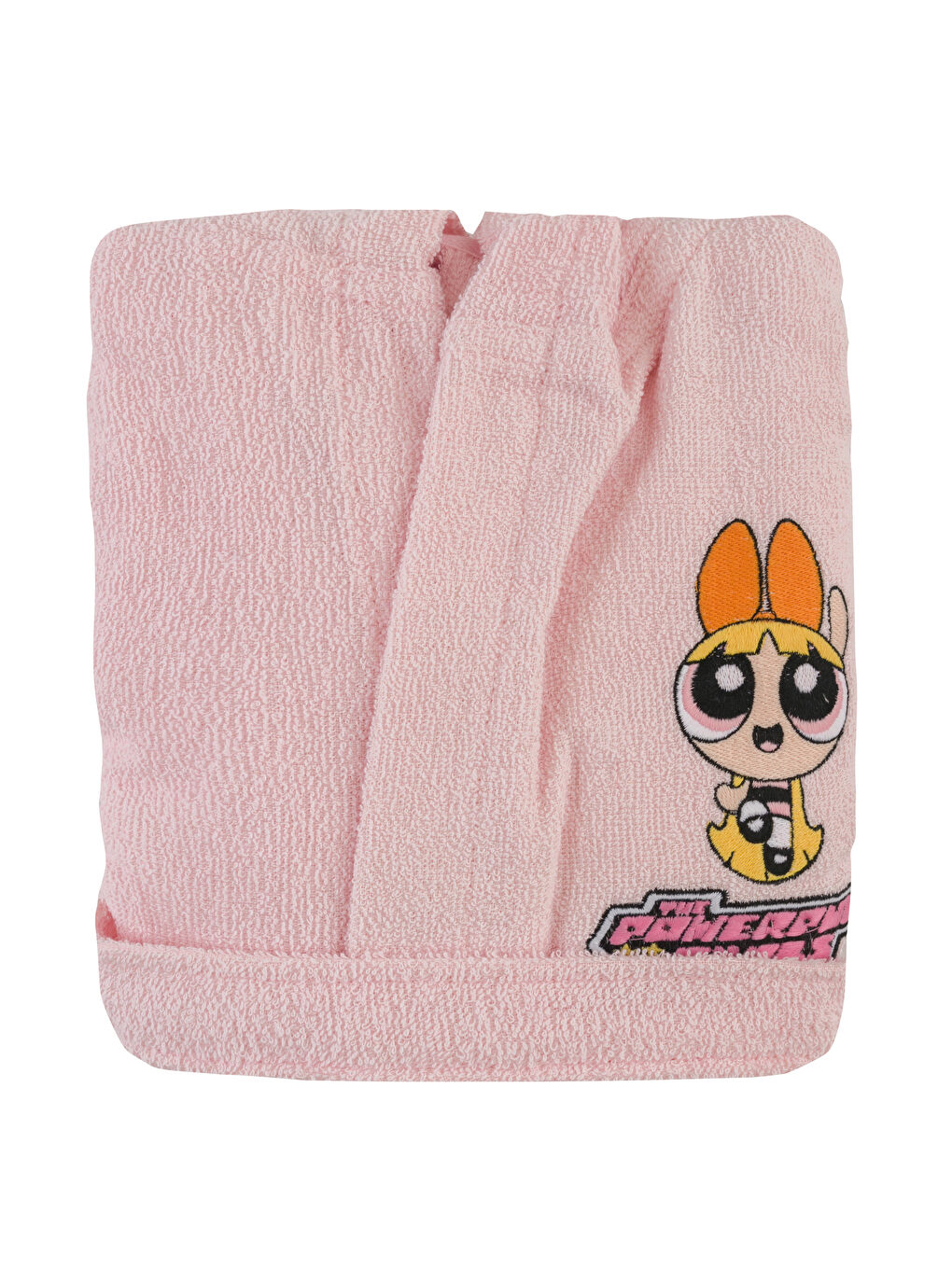 LCW HOME Açık Pembe Powerpuff Girls Nakışlı Kız Çocuk Bornoz - 5