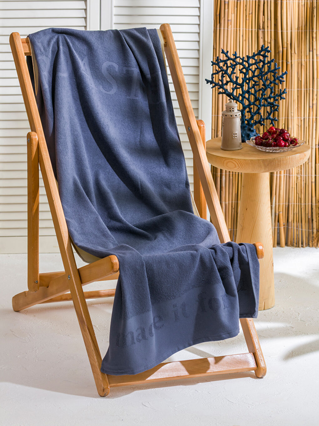 Antrasit Baskılı Erkek Plaj Havlusu 70x150 cm