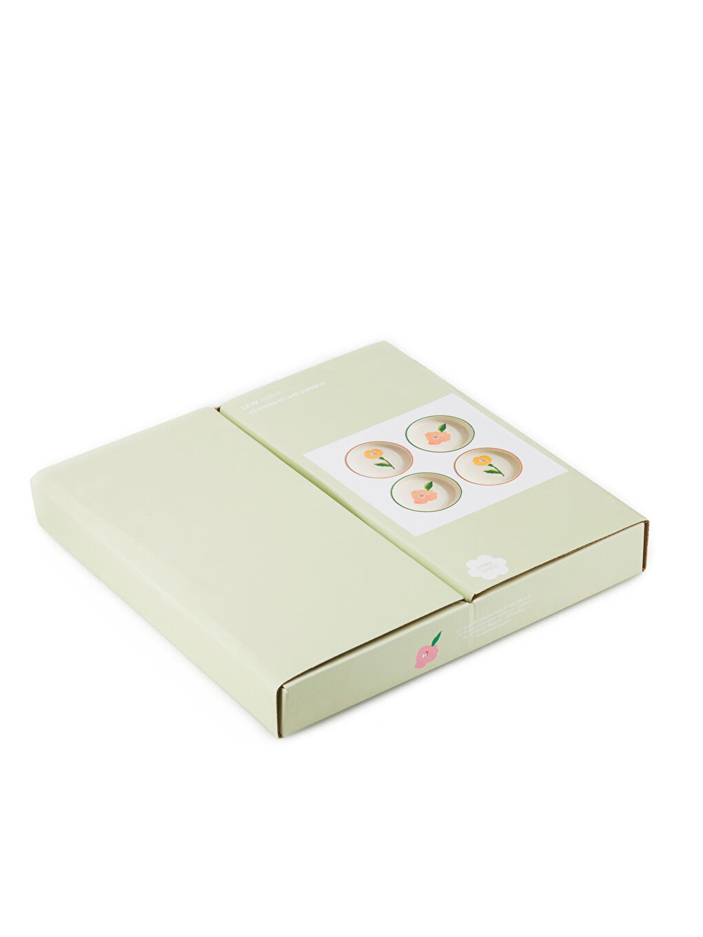 Floral Pattern Ceramic Bowl Set 4-pack 13 cm-3