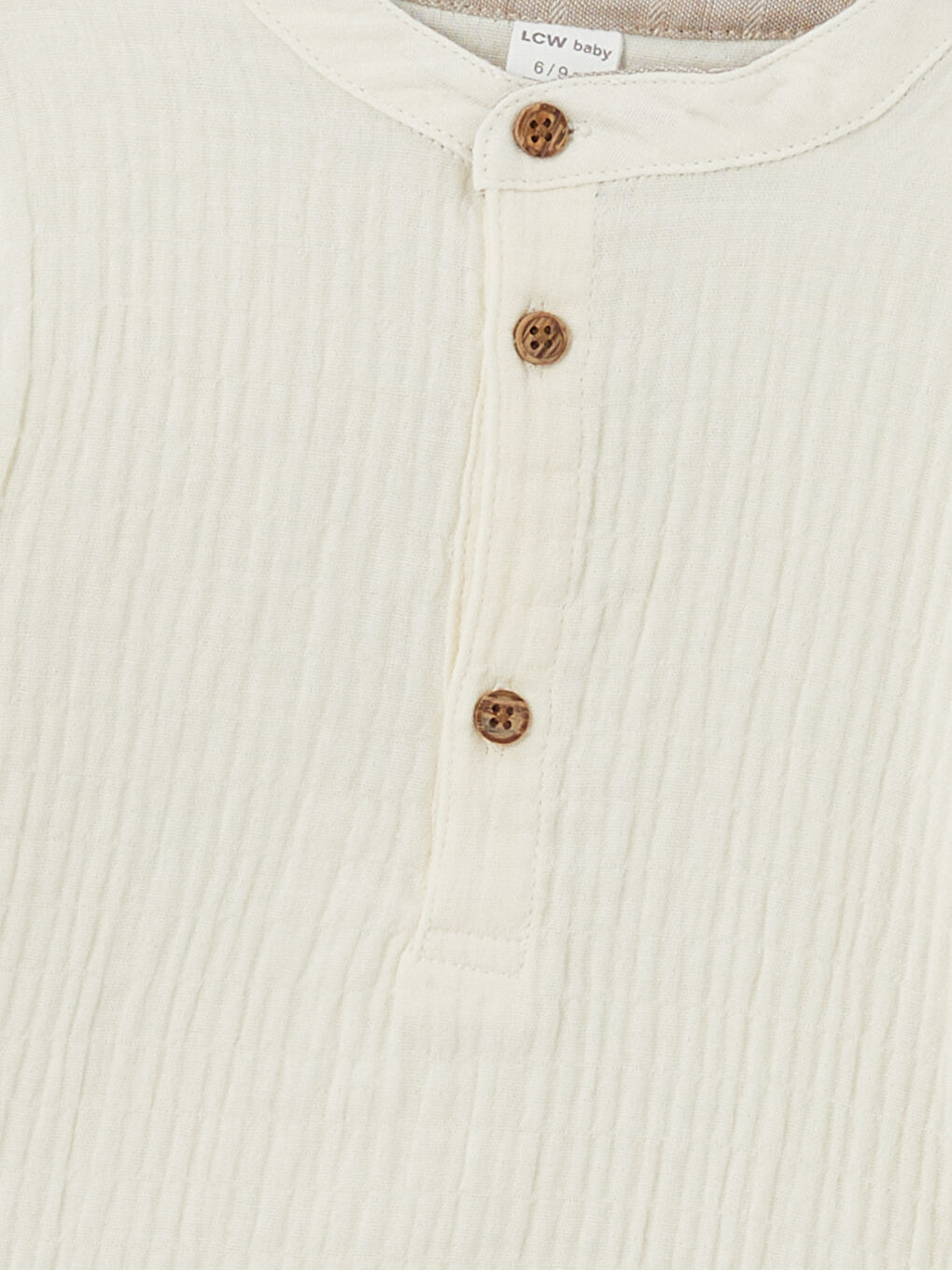 Ekru Hakim Yaka Erkek Bebek Gömlek-1