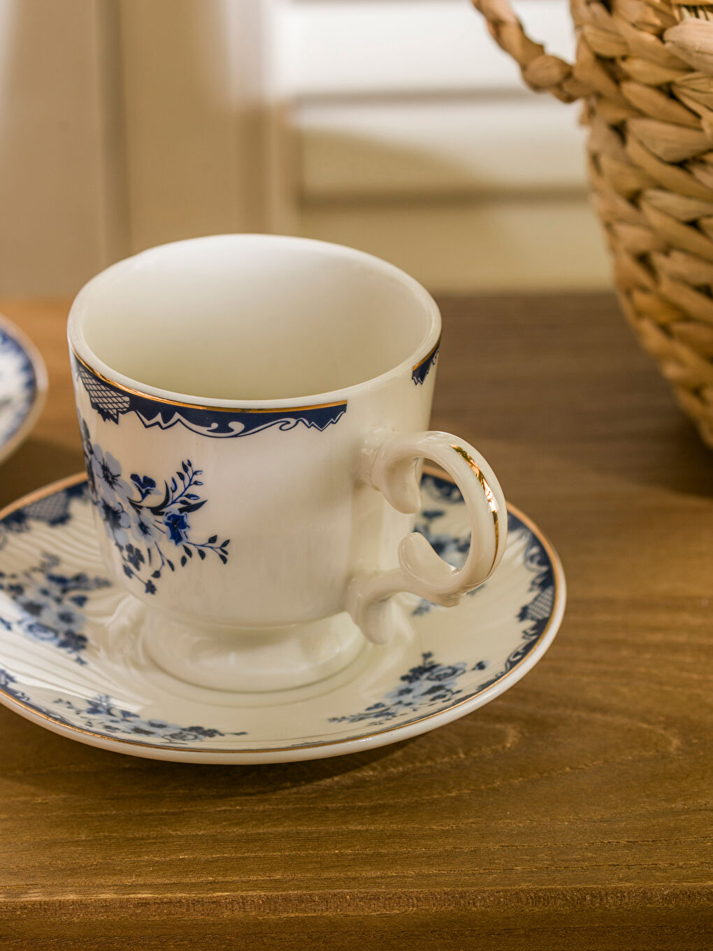 LCW HOME Mavi Baskılı 2 Kişilik Porselen Kahve Fincan Takımı 90 ml - 2