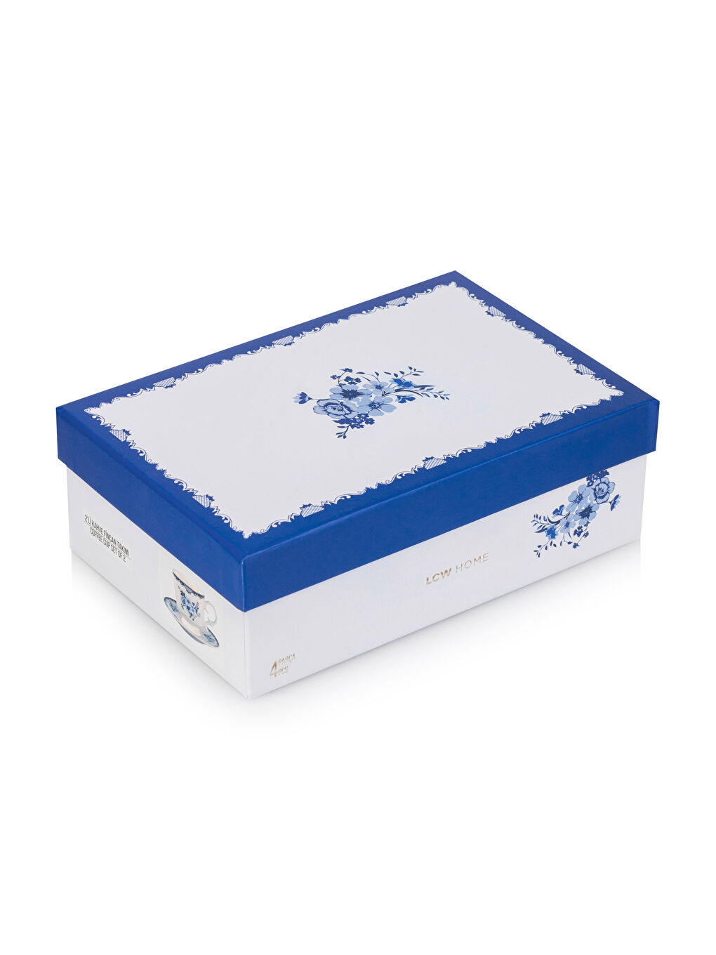 LCW HOME Mavi Baskılı 2 Kişilik Porselen Kahve Fincan Takımı 90 ml - 3