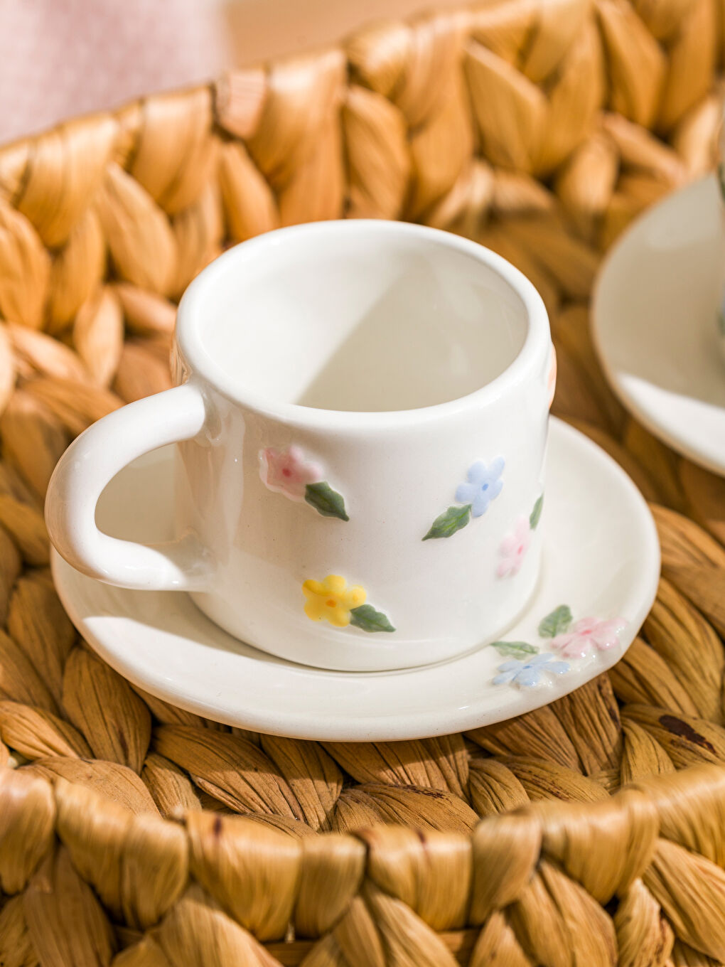 LCW HOME Karişik Çiçek Desenli 2 Kişilik Seramik Kahve Fincan Takımı 90 ml - 1