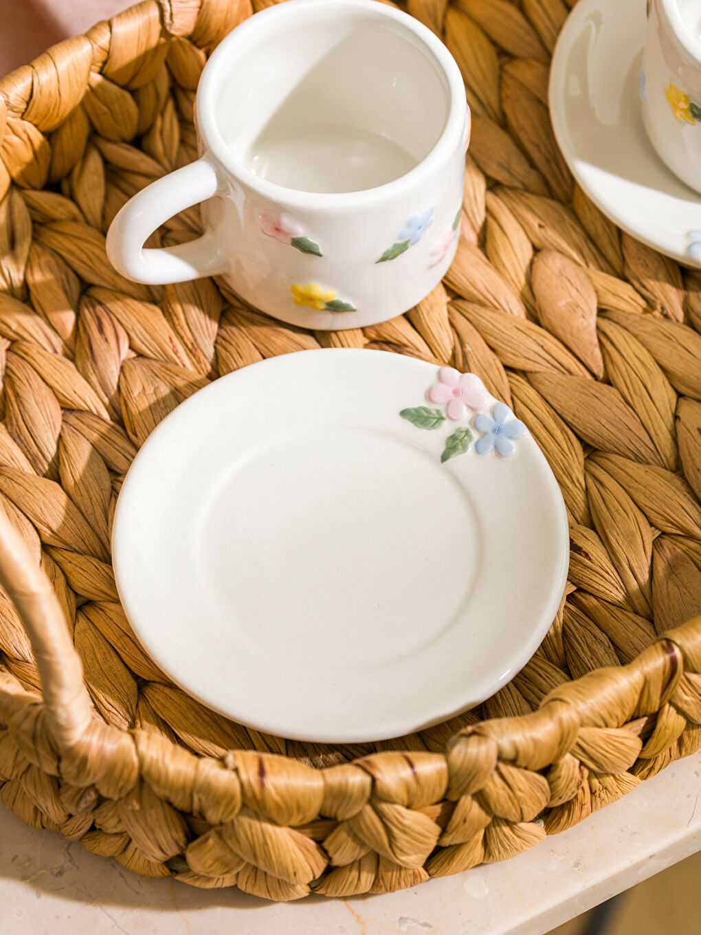 LCW HOME Karişik Çiçek Desenli 2 Kişilik Seramik Kahve Fincan Takımı 90 ml - 2