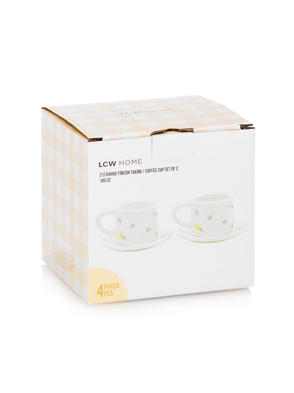 LCW HOME Karişik Çiçek Desenli 2 Kişilik Seramik Kahve Fincan Takımı 90 ml - 3