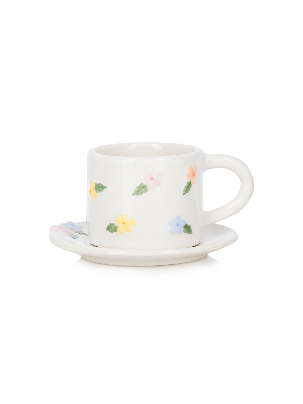 LCW HOME Karişik Çiçek Desenli 2 Kişilik Seramik Kahve Fincan Takımı 90 ml - 4