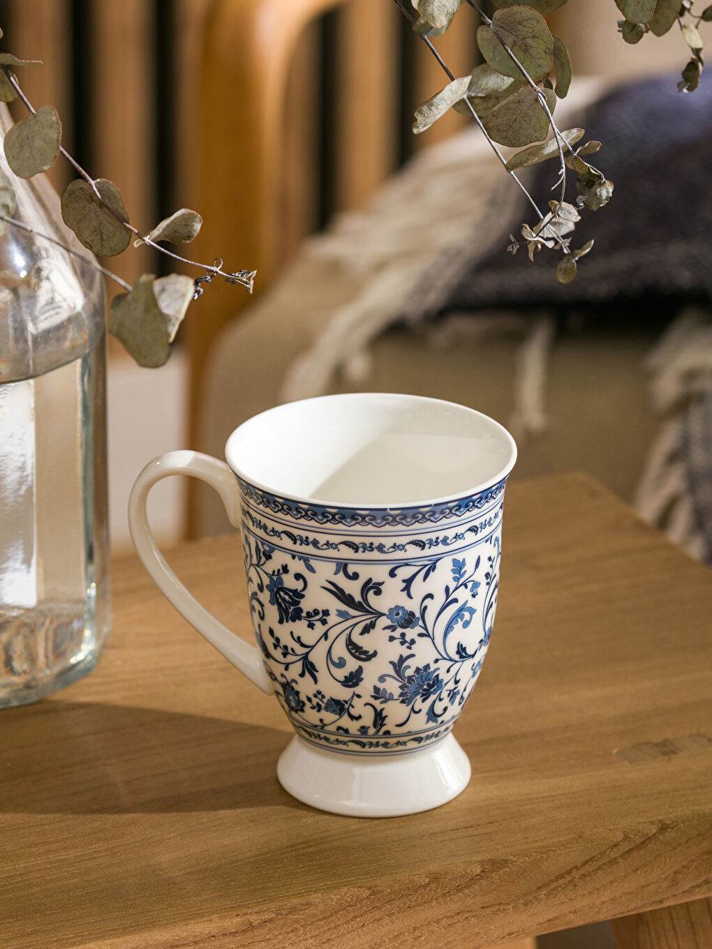 LCW HOME Lacivert Baskılı Porselen Kupa 295 ml - 1