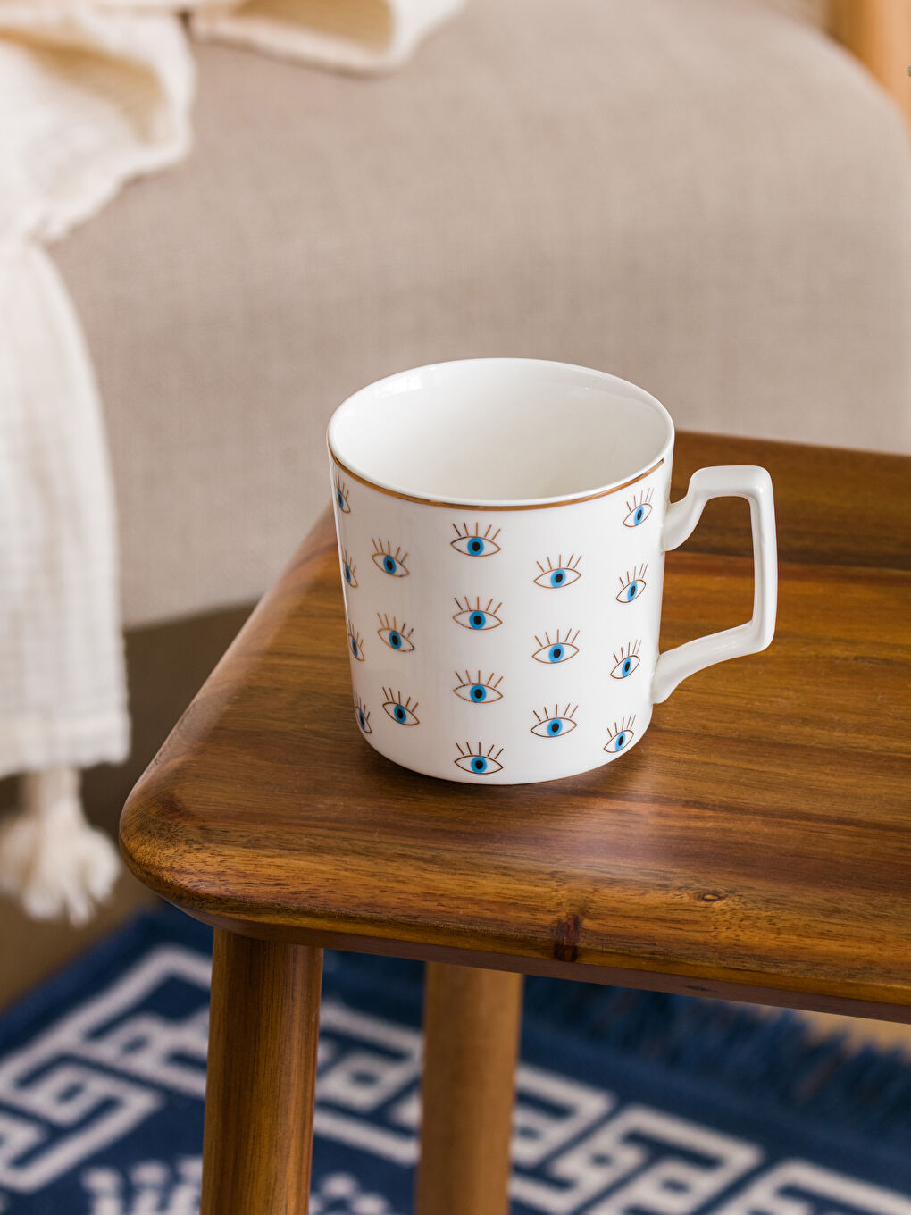 LCW HOME Karişik Göz Baskılı Porselen Kupa 360 ml