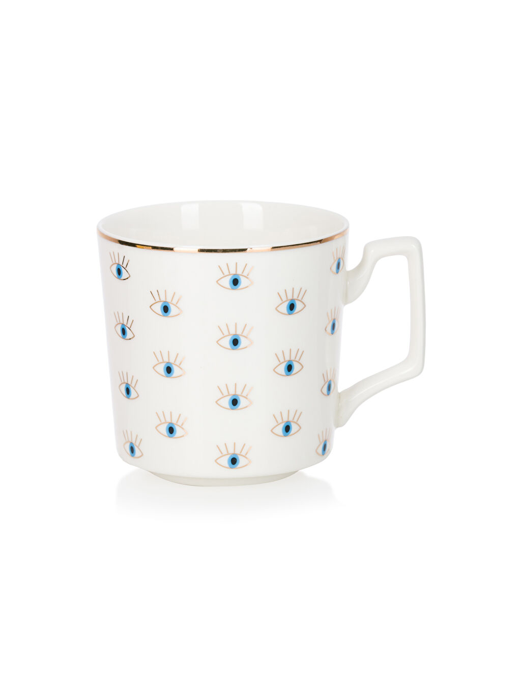 LCW HOME Karişik Göz Baskılı Porselen Kupa 360 ml - 4