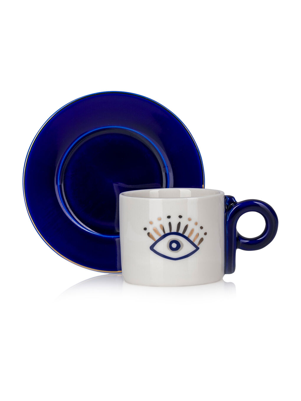 Eye Printed 2-Person Porcelain Coffee Cup Set 90 ml -S5AO91Z8-LQQ