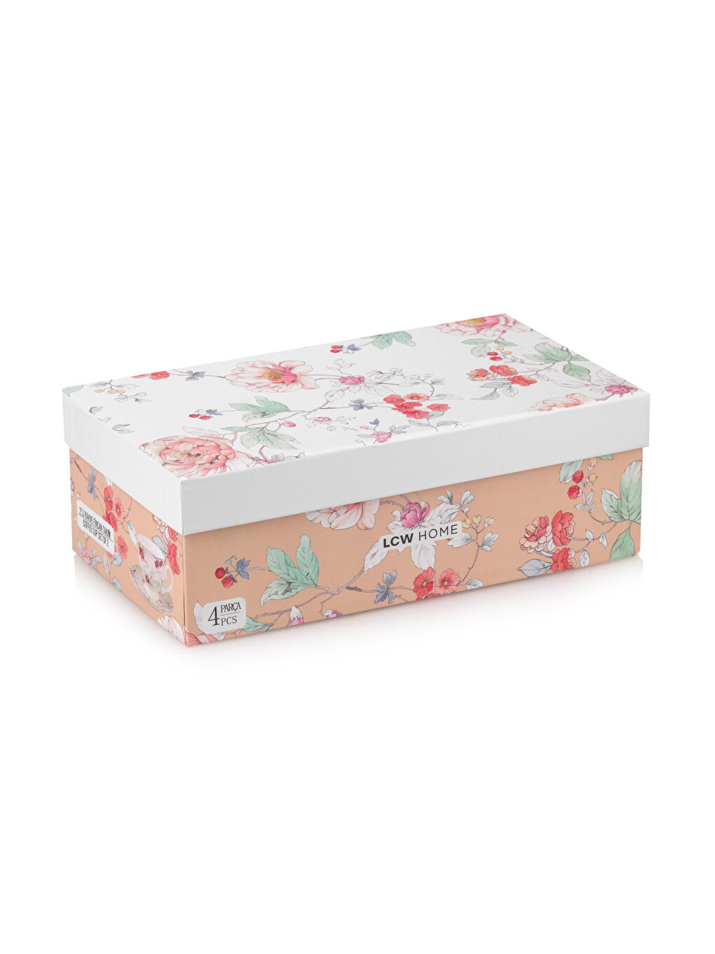 Floral Printed 2-Person Porcelain Coffee Cup Set 90 ml -S5AP31Z8-F9C