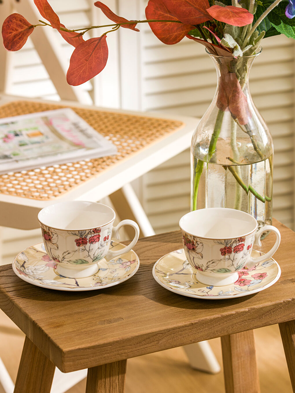 LCW HOME Karişik Baskılı 2 Kişilik Porselen Çay Fincan Takımı 220 ml - 1