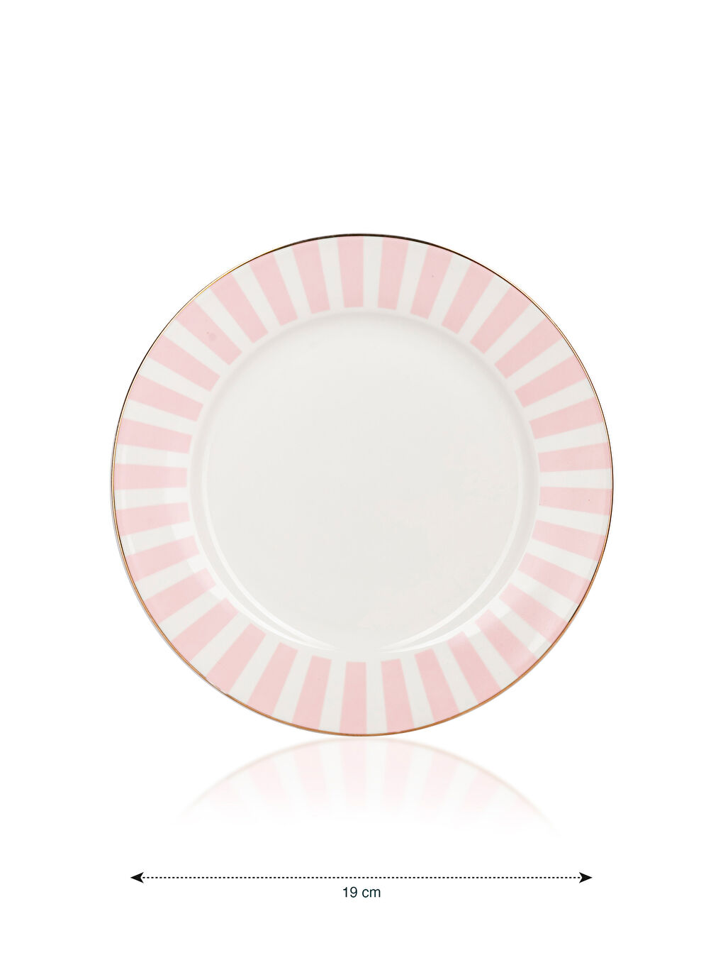 LCW HOME Pembe Baskılı Porselen Tabak 19 cm - 3