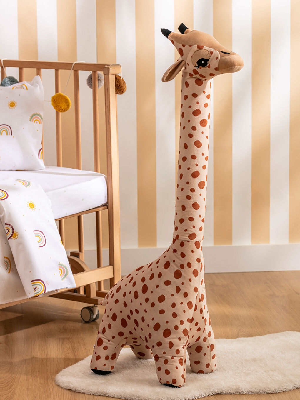 LCW ACCESSORIES Karışık Zürafa Figürlü Dolgulu Pelüş Bebek Kırlent 100 Cm - 1