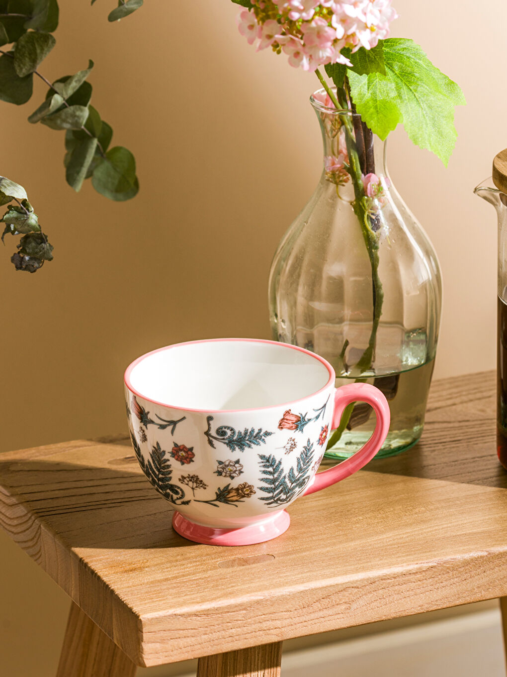 LCW HOME Karişik Çiçek Baskılı Porselen Kupa 400 ml