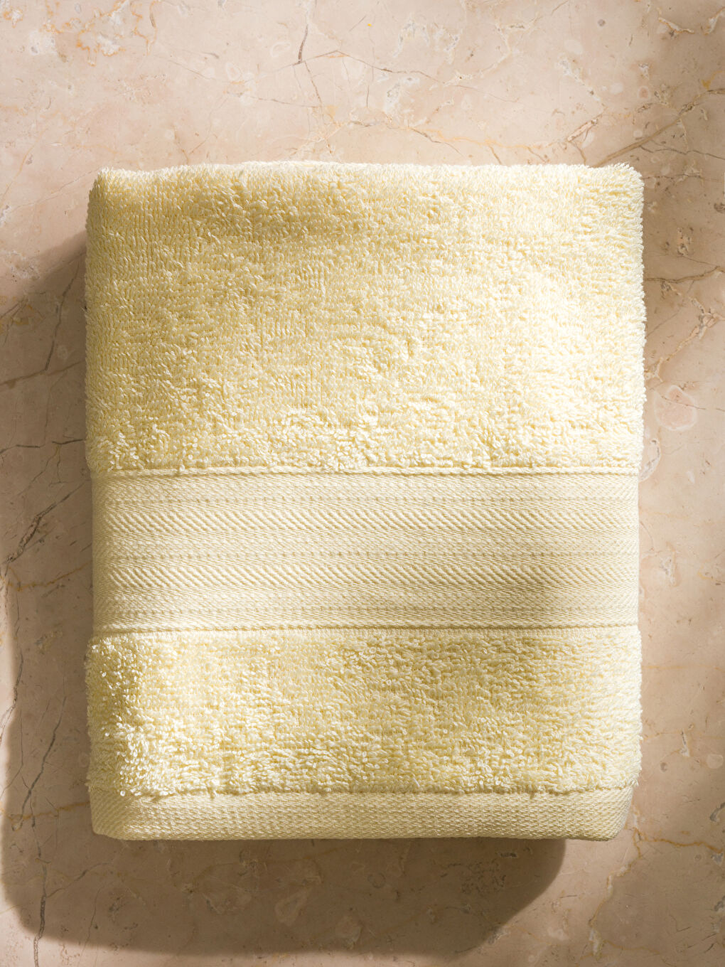 Striped Embroidered Cotton Face Towel 50x80 cm -S5BD74Z8-SAA