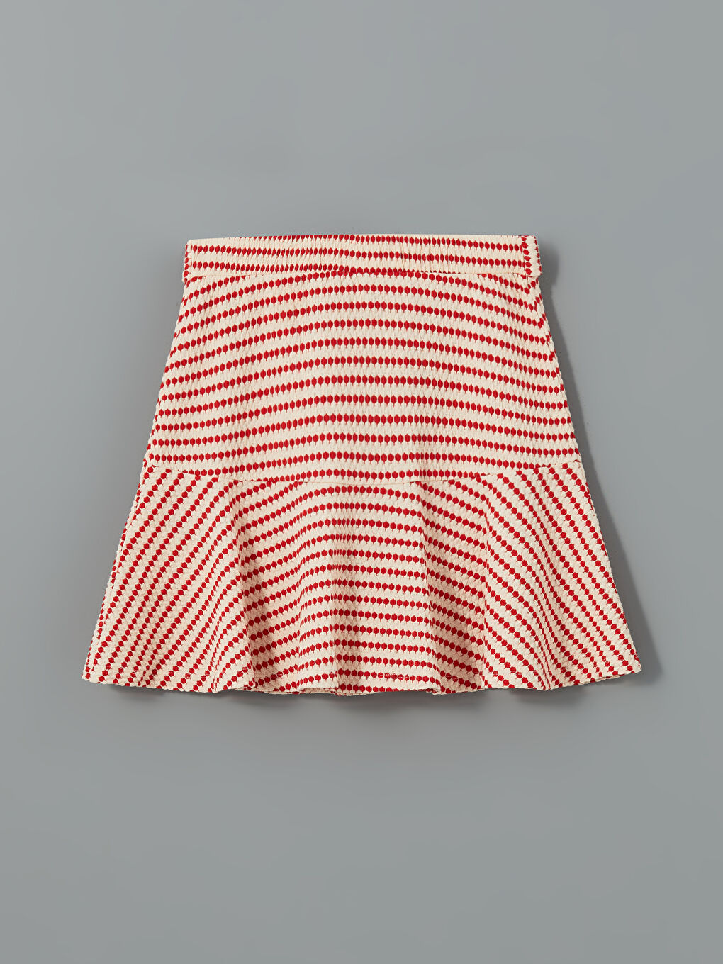 Kırmızı Beli Lastikli Kız Çocuk Etek-1