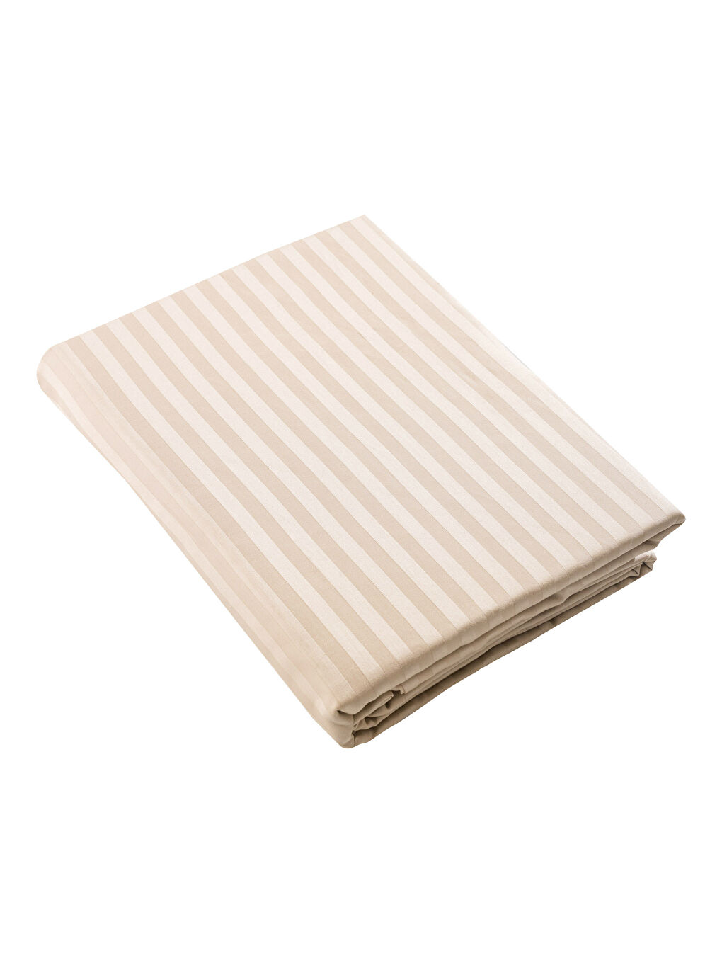 Bej Çizgi Desenli Pamuk Saten Çift Kişilik Nevresim Seti-7