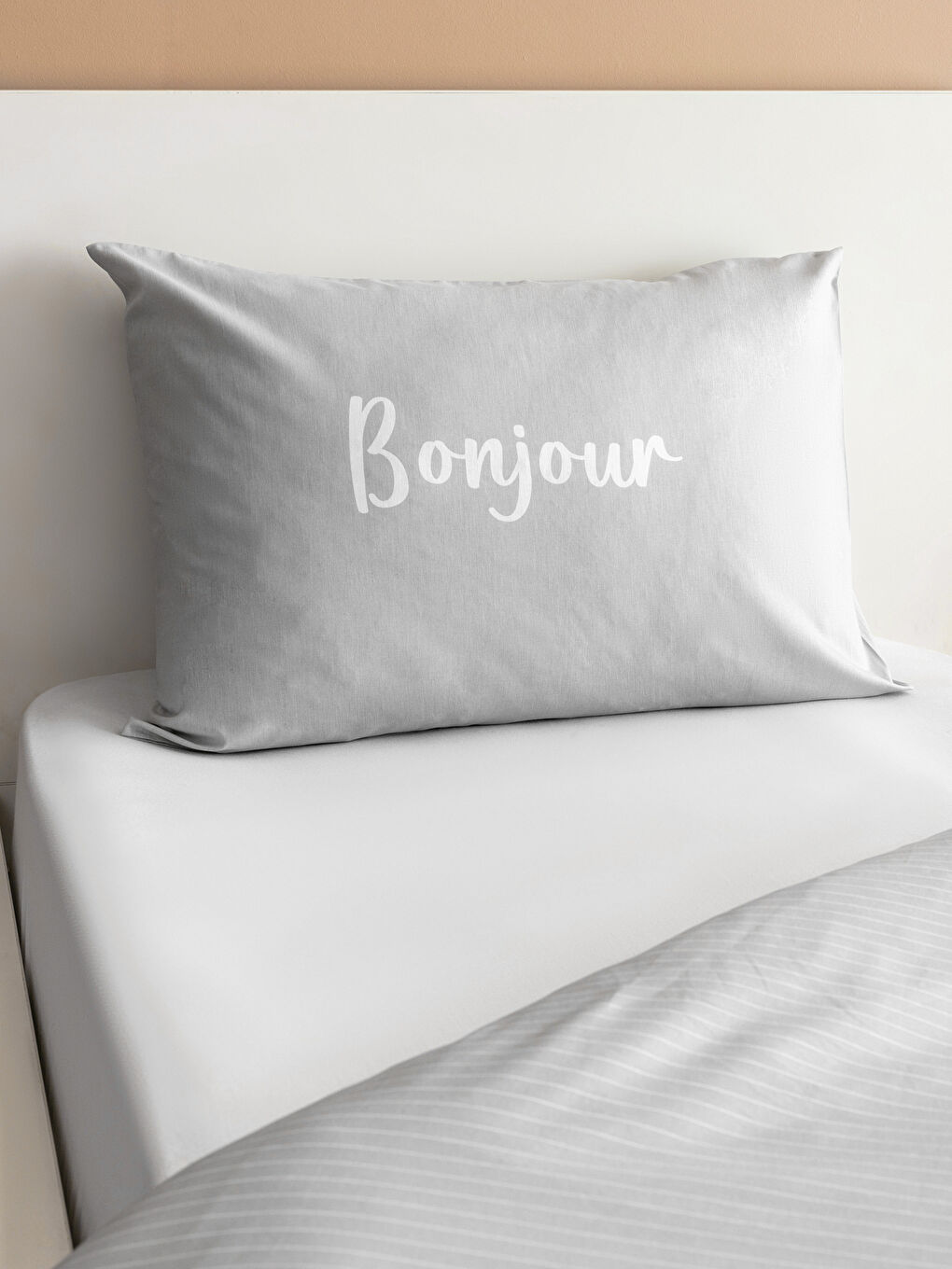 GREY Single Bed Duvet Cover Set -S5BL29Z8-G2Y