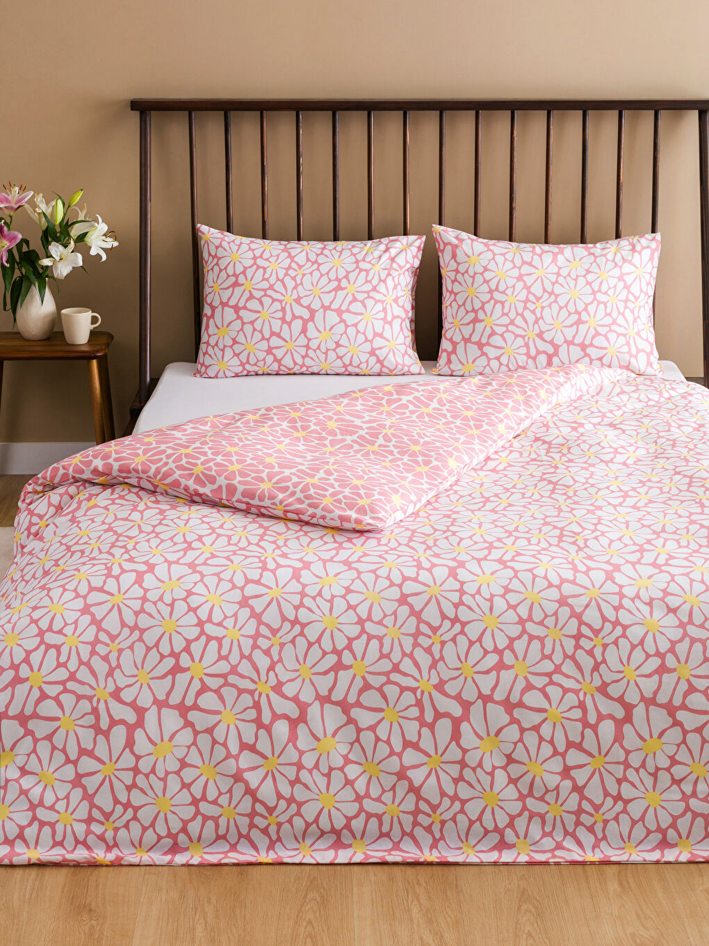 Floral Patterned Double Duvet Cover Set -S5BQ14Z8-F9C