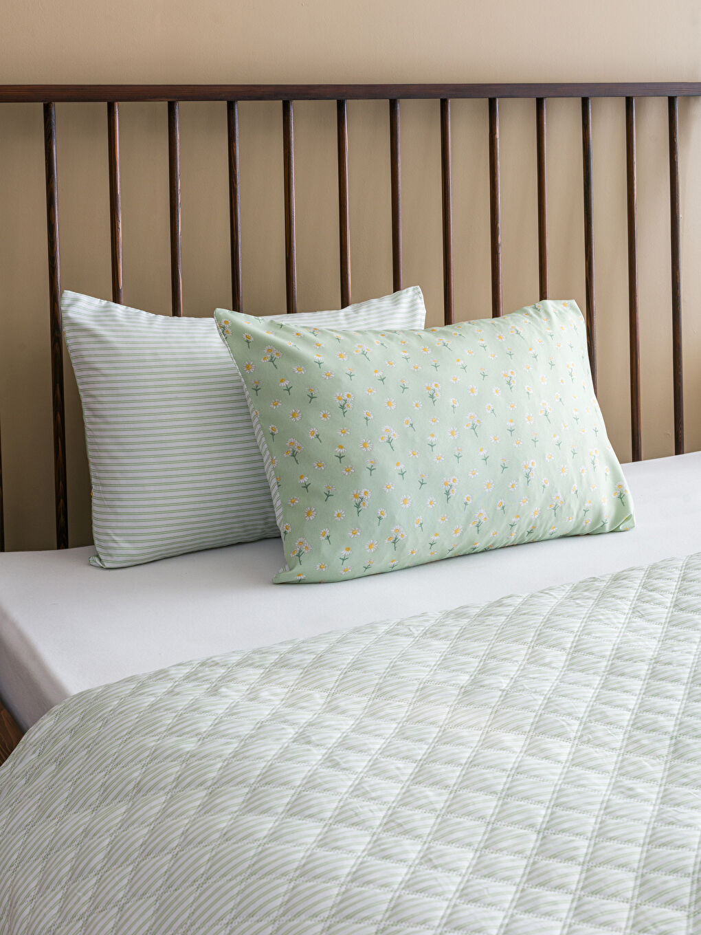 Floral Patterned Double Bedspread Set -S5BT76Z8-F9C