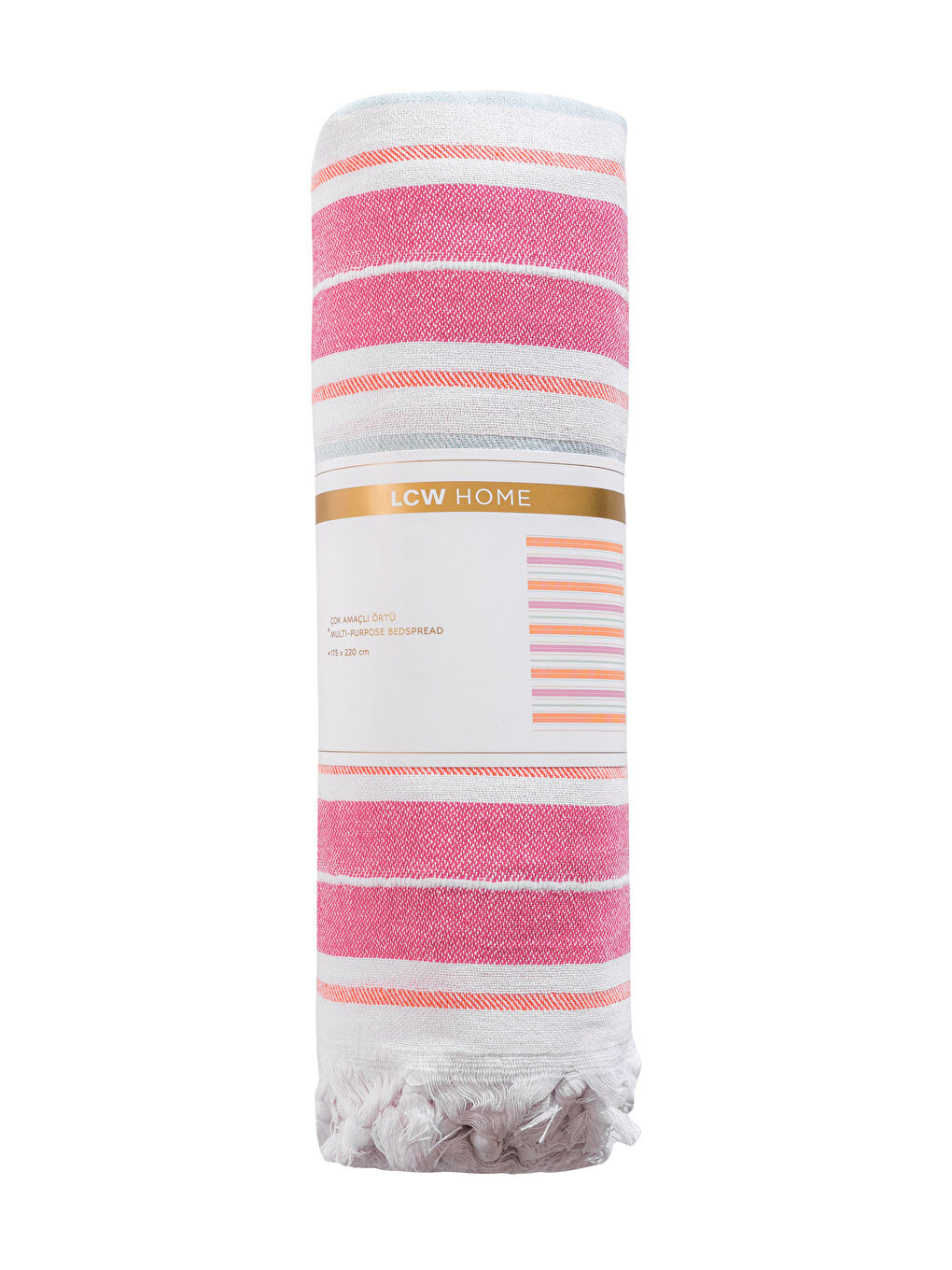 Striped Double Bedspread 175x220 cm -S5BT87Z8-F9C